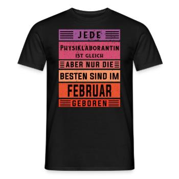Laborant Geburtstag Februar geboren - Männer T-Shirt - Schwarz - Vorne - AI Model Male 178 light (178cm)