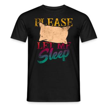 Schlafen - Männer T-Shirt - Schwarz - Vorne - AI Model Male 178 light (178cm)