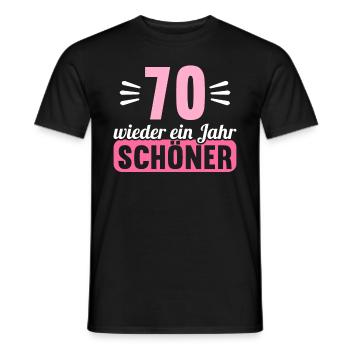 70 Jahre wieder ein Jahr schöner 70 Geburtstag - Männer T-Shirt - Schwarz - Vorne - AI Model Male 178 light (178cm)