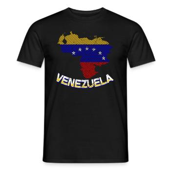Venezuela Flagge - Männer T-Shirt - Schwarz - Vorne - AI Model Male 178 light (178cm)