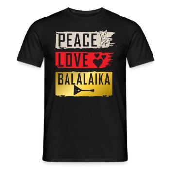 Peace Love Snare Drum Marching Band - T-shirt homme - noir - Devant - AI Model Male 178 light (178cm)