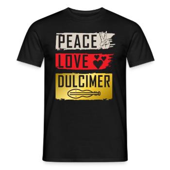 Peace Love Dulcimer Piano Player - Männer T-Shirt - Schwarz - Vorne - AI Model Male 178 light (178cm)