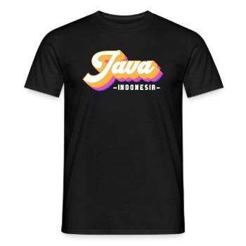 Vintage Holiday Trip Indonesia Java - Men's T-Shirt - black - Front - AI Model Male 178 light (178cm)