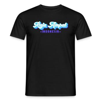 Voyage de vacances vintage Indonésie Raja Ampat - T-shirt homme - noir - Devant - AI Model Male 178 light (178cm)