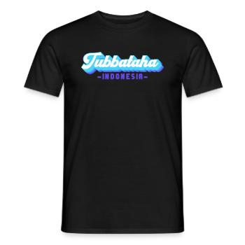 Vintage Urlaub Reise Philippinen Tubbataha - Männer T-Shirt - Schwarz - Vorne - AI Model Male 178 light (178cm)
