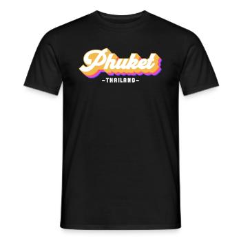 Vintage Urlaub Reise Thailand Phuket - Männer T-Shirt - Schwarz - Vorne - AI Model Male 178 light (178cm)