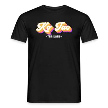 Voyage de vacances vintage Thaïlande Ko Koh Tao - T-shirt homme - noir - Devant - AI Model Male 178 light (178cm)