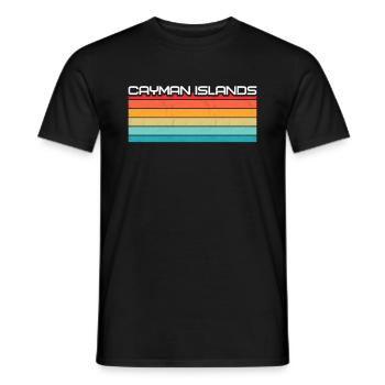 Vintage Urlaub Reise Karibik Cayman Islands - Männer T-Shirt - Schwarz - Vorne - AI Model Male 178 light (178cm)