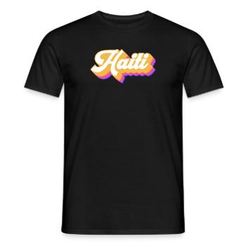 Vintage Urlaub Reise Karibik Haiti - Männer T-Shirt - Schwarz - Vorne - AI Model Male 178 light (178cm)