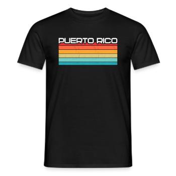 Vintage Urlaub Reise Karibik Puerto Rico - Männer T-Shirt - Schwarz - Vorne - AI Model Male 178 light (178cm)