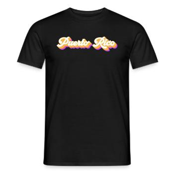 Vintage Urlaub Reise Karibik Puerto Rico - Männer T-Shirt - Schwarz - Vorne - AI Model Male 178 light (178cm)