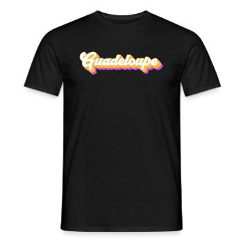 Vintage Urlaub Reise Karibik Guadeloupe - Männer T-Shirt - Schwarz - Vorne - AI Model Male 178 light (178cm)