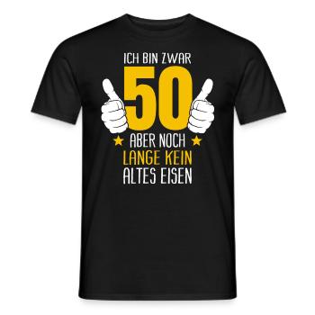50 Geburtstag Deko Lustig 50. Geburtstag Geschenk - Männer T-Shirt - Schwarz - Vorne - AI Model Male 178 light (178cm)