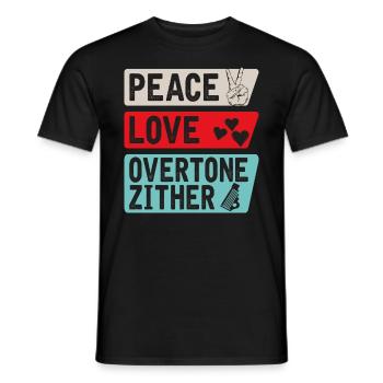 Peace Love Snare Drum Marching Band - T-shirt homme - noir - Devant - AI Model Male 178 light (178cm)