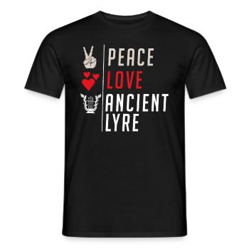 Peace Love Snare Drum Marching Band - T-shirt homme - noir - Devant - AI Model Male 178 light (178cm)