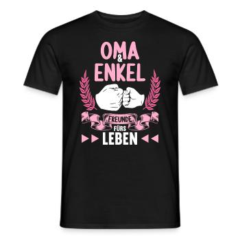 Oma Enkel Freunde fürs Leben Omi Oma - Männer T-Shirt - Schwarz - Vorne - AI Model Male 178 light (178cm)