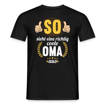 So sieht eine richtig coole Oma aus - Männer T-Shirt - Schwarz - Vorne - AI Model Male 178 light (178cm)