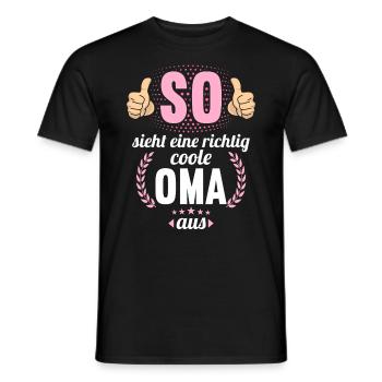 So sieht eine richtig coole Oma aus - Männer T-Shirt - Schwarz - Vorne - AI Model Male 178 light (178cm)