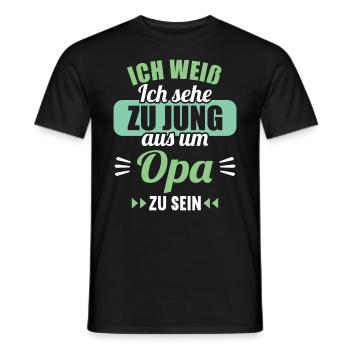 Ich weiß Ich sehe zu jung aus um Opa zu sein - Männer T-Shirt - Schwarz - Vorne - AI Model Male 178 light (178cm)