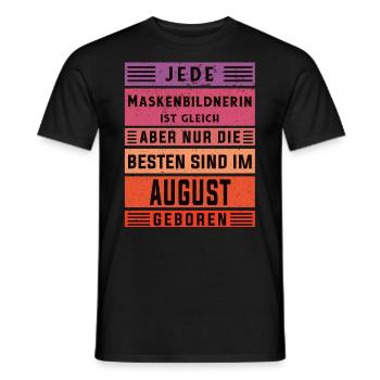 Kosmetiker Geburtstag August geboren - Männer T-Shirt - Schwarz - Vorne - AI Model Male 178 light (178cm)