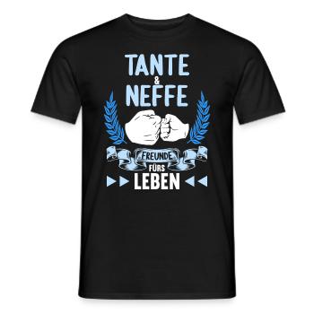Tante und Neffe Freunde fürs Leben - Männer T-Shirt - Schwarz - Vorne - AI Model Male 178 light (178cm)