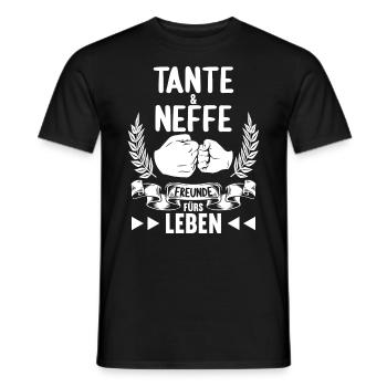 Tante und Neffe Freunde fürs Leben - Männer T-Shirt - Schwarz - Vorne - AI Model Male 178 light (178cm)
