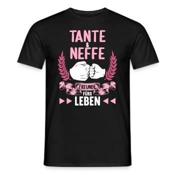 Tante und Neffe Freunde fürs Leben - Männer T-Shirt - Schwarz - Vorne - AI Model Male 178 light (178cm)