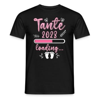 Tante 2023 loading Nichte Neffe Baby Tanten - Männer T-Shirt - Schwarz - Vorne - AI Model Male 178 light (178cm)