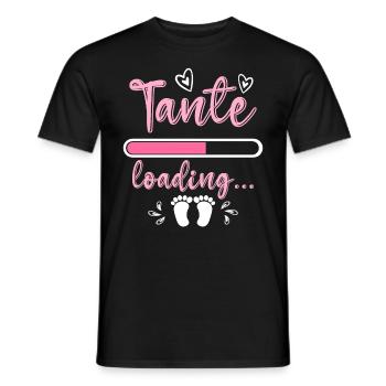 Tante 2023 loading Nichte Neffe Baby Tanten - Männer T-Shirt - Schwarz - Vorne - AI Model Male 178 light (178cm)
