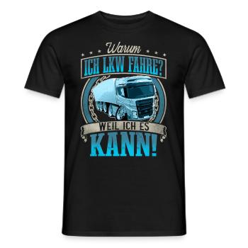LKW Fahrer - Männer T-Shirt - Schwarz - Vorne - AI Model Male 178 light (178cm)