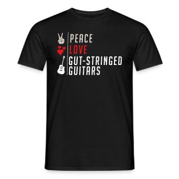 Cut-Stringed Guitars Musical Instrument - Men's T-Shirt - black - Front - AI Model Male 178 light (178cm)