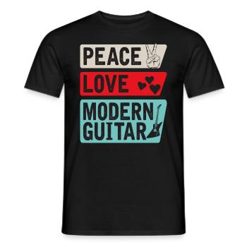 Modern Guitar Instrument Spanish Guitar - Men's T-Shirt - black - Front - AI Model Male 178 light (178cm)