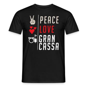 Gran Cassa Instrument de musique Grosse Caisse - T-shirt homme - noir - Devant - AI Model Male 178 light (178cm)