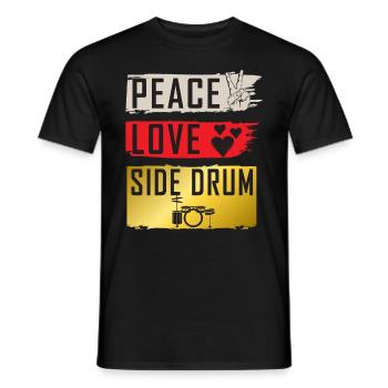 Instrument de musique à caisse claire latérale - T-shirt homme - noir - Devant - AI Model Male 178 light (178cm)