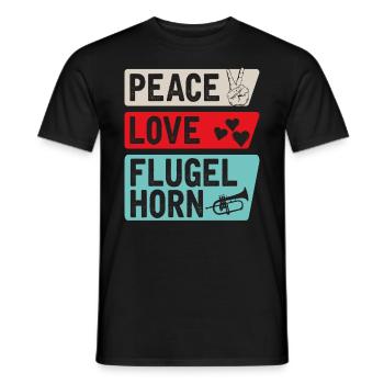 Peace Love Snare Drum Marching Band - T-shirt homme - noir - Devant - AI Model Male 178 light (178cm)