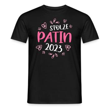 Stolze frischgebackene Patentante Patenkind - Männer T-Shirt - Schwarz - Vorne - AI Model Male 178 light (178cm)