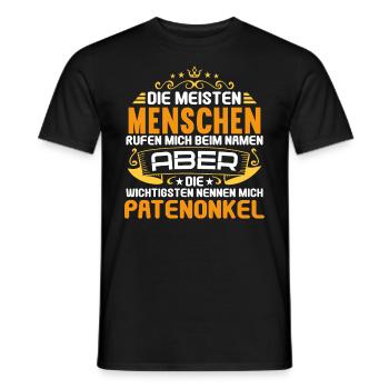 Die wichtigsten nennen mich Patenonkel Patenkind - Männer T-Shirt - Schwarz - Vorne - AI Model Male 178 light (178cm)