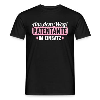 Aus dem Weg Patentante im Einsatz Patenkind - Männer T-Shirt - Schwarz - Vorne - AI Model Male 178 light (178cm)