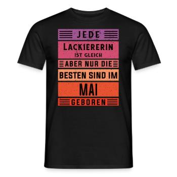 Maler Anstreicher Geburtstag Mai geboren - Männer T-Shirt - Schwarz - Vorne - AI Model Male 178 light (178cm)