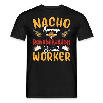 Nacho Travailleur social moyen en réadaptation - T-shirt homme - noir - Devant - AI Model Male 178 light (178cm)
