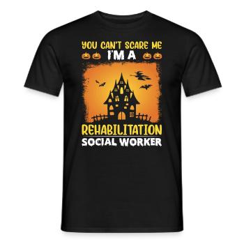 Rehabilitation Social Worker Occupation Job Rehab - Men's T-Shirt - black - Front - AI Model Male 178 light (178cm)