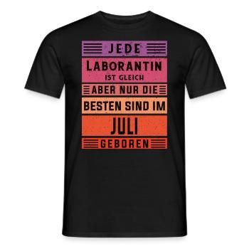 Chemiker Geburtstag Juli geboren Laborantin - Männer T-Shirt - Schwarz - Vorne - AI Model Male 178 light (178cm)