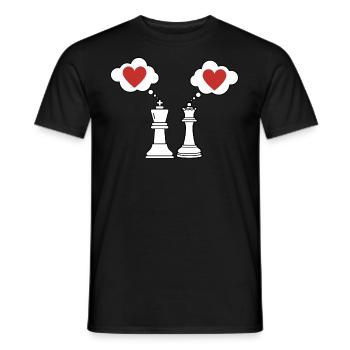 Relationship Chess Couple Gift Friend Girlfriend - Men's T-Shirt - black - Front - AI Model Male 178 light (178cm)