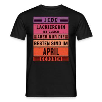 Maler Anstreicher Geburtstag April geboren - Männer T-Shirt - Schwarz - Vorne - AI Model Male 178 light (178cm)