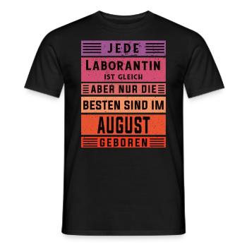 Chemiker Geburtstag August geboren Laborantin - Männer T-Shirt - Schwarz - Vorne - AI Model Male 178 light (178cm)