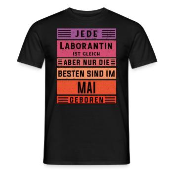Chemiker Geburtstag Mai geboren Laborantin - Männer T-Shirt - Schwarz - Vorne - AI Model Male 178 light (178cm)
