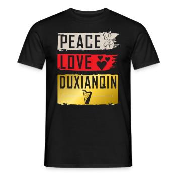 Peace Love Duxianqin String Instrument - Men's T-Shirt - black - Front - AI Model Male 178 light (178cm)
