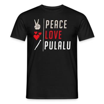 Peace Love Pulalu Musical Instrument - Männer T-Shirt - Schwarz - Vorne - AI Model Male 178 light (178cm)