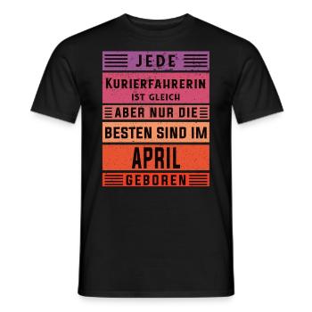 Apotheken Geburtstag April geboren Kurierfahrerin - Männer T-Shirt - Schwarz - Vorne - AI Model Male 178 light (178cm)