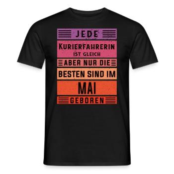 Apotheken Geburtstag Mai geboren Kurierfahrerin - Männer T-Shirt - Schwarz - Vorne - AI Model Male 178 light (178cm)